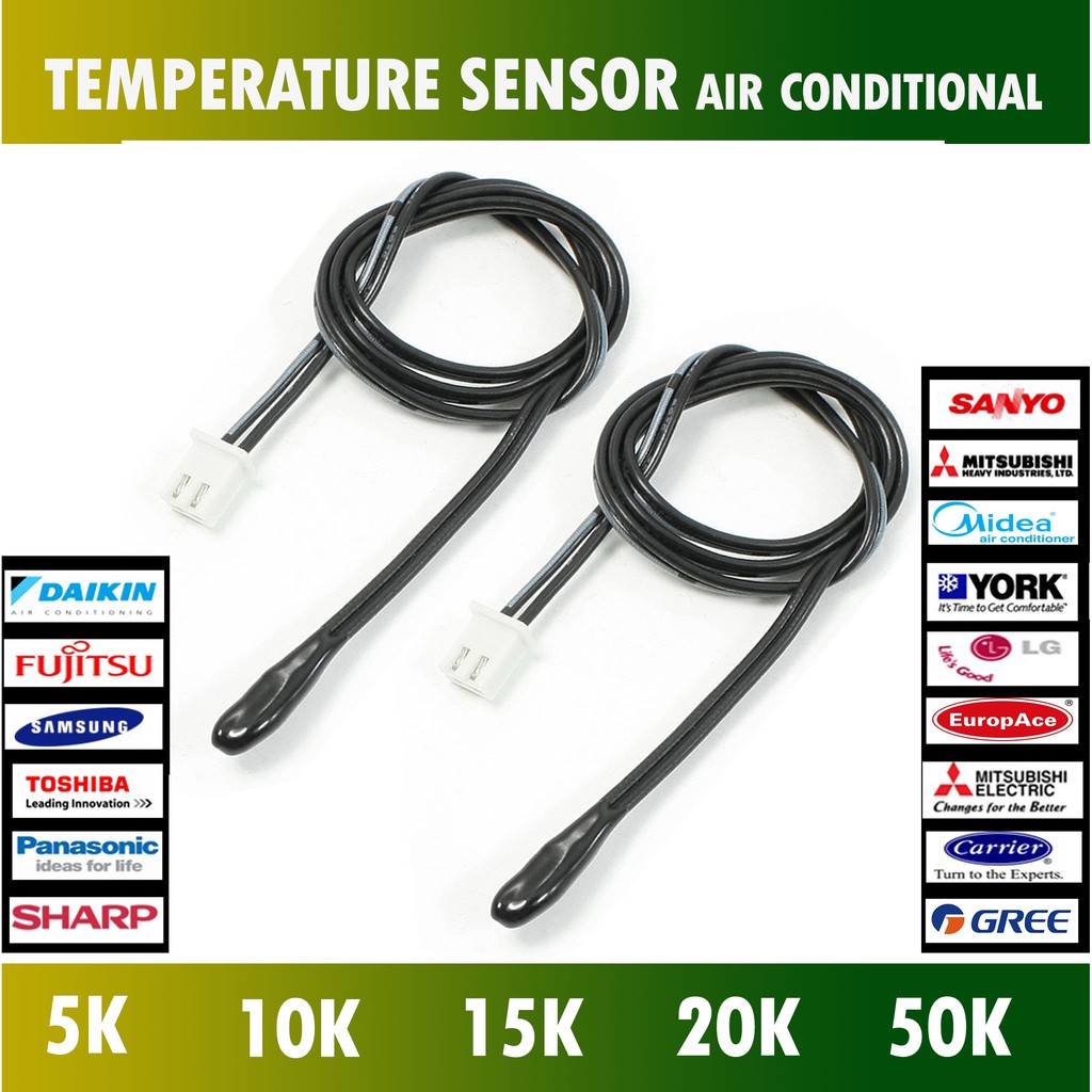 Air Conditioner Temperature Sensor Coil 5k 10k 15k 20k 50k Aircond Room Sensor Sensor Coil Shopee Malaysia