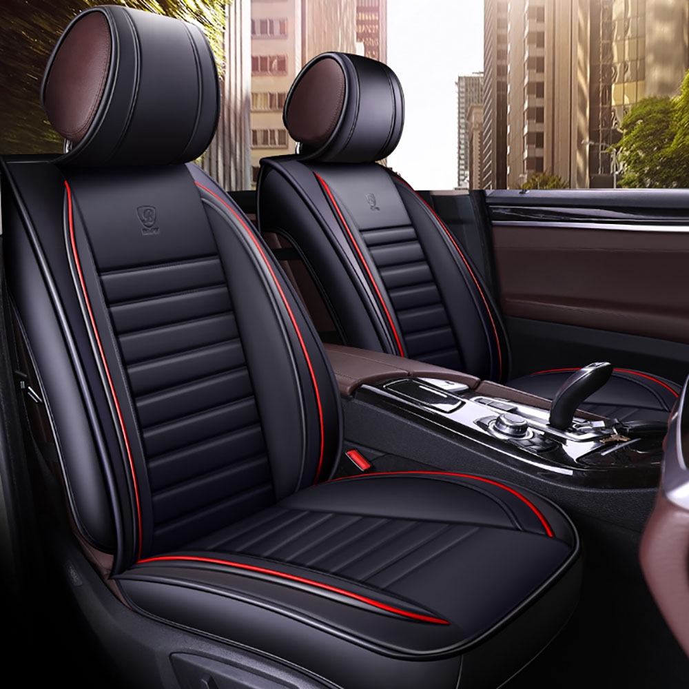 Car Seat Cover Set Pu Leather Car Seat Cushion Universal 9 Pcs