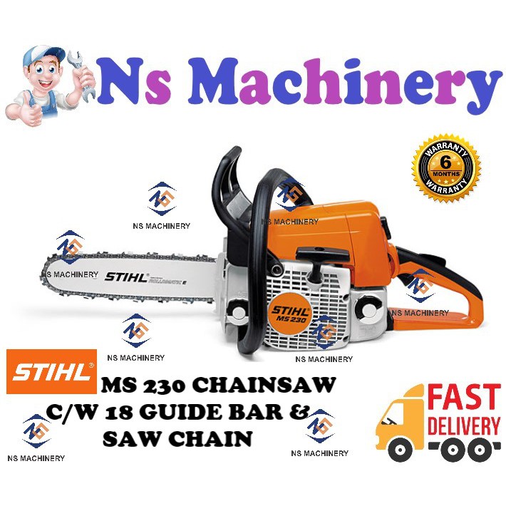 Stihl Ms230 Chainsaw 18 Guide Bar Saw Chain Shopee Malaysia