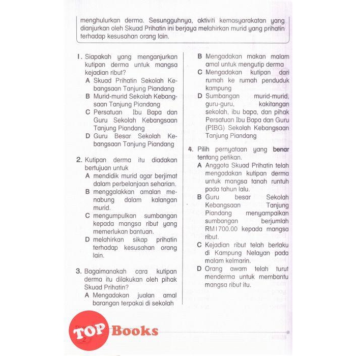 Topbooks Pep Buku Latihan Masteri A Bahasa Melayu Tahun 4 Kssr Semakan 2021 Shopee Malaysia