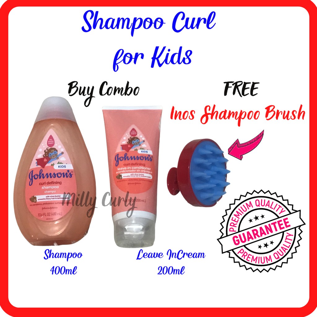 Johnson Curl Shampoo Baby [400ml] and Leave InCream Curl for Kids