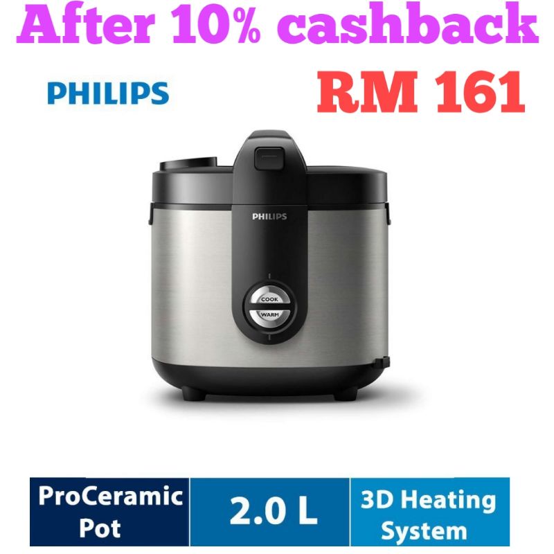 Philips Viva Collection Rice Cooker HD3132/60(2L) | Shopee Malaysia