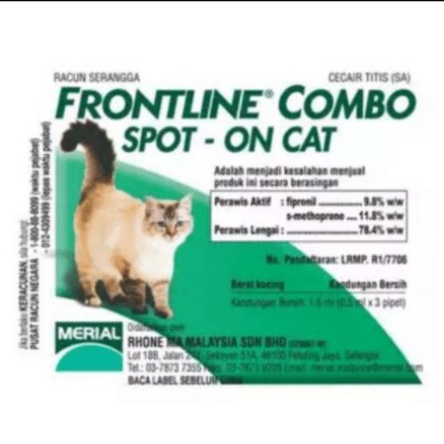 Ubat Kutu Kucing Frontline Combo Cat Shopee Malaysia