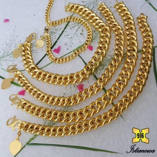 ISTIMEWA 916 Gold Hollow Bracelets// Rantai Tangan Gajah Emas 916