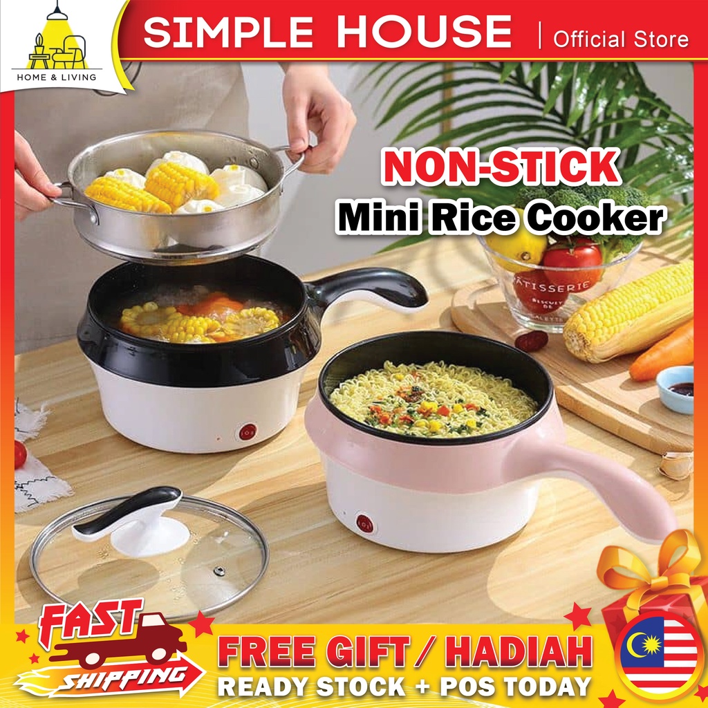 Electric Non Stick Ceramic Frying Pan Rice Steamer Mini Rice Cooker ...