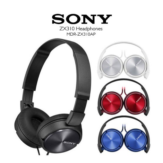 Sony MDRZX310 / ZX310 Compact OnEar Headphone Foldable Headset