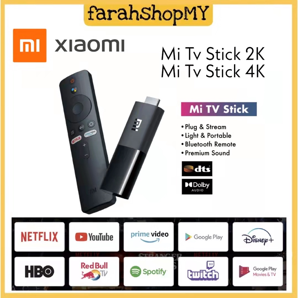 Xiaomi Mi TV Stick 1080p/New 4K Android TV Chromecast WiFi Bluetooth ...