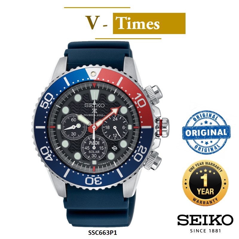 SEIKO Original Men's Watches SSC663P1 Water Resistant【100% Original . Ready  Stock】Jam Tangan Lelaki 手表 | Shopee Malaysia