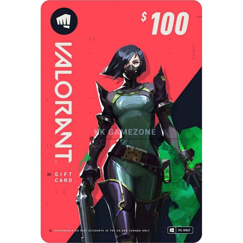 Usa Valorant Riot Points Gift Card Rp 10 25 50 100usd Fast Delivery Shopee Malaysia