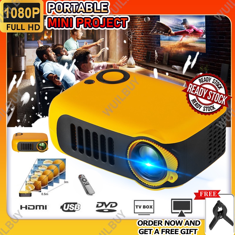 🔥IN Stock🔥 Mini Projector A2000 Projector 1920*1080 Resolution 4K Android WIFI Projector LED Portable HD Beamer for Home