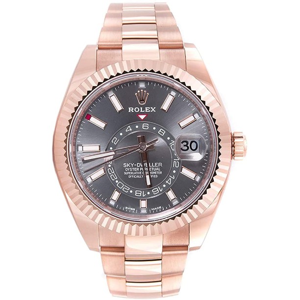 Rolex Sky Dweller Sundust Dial 18kt Everose Gold Mens Watch 326935