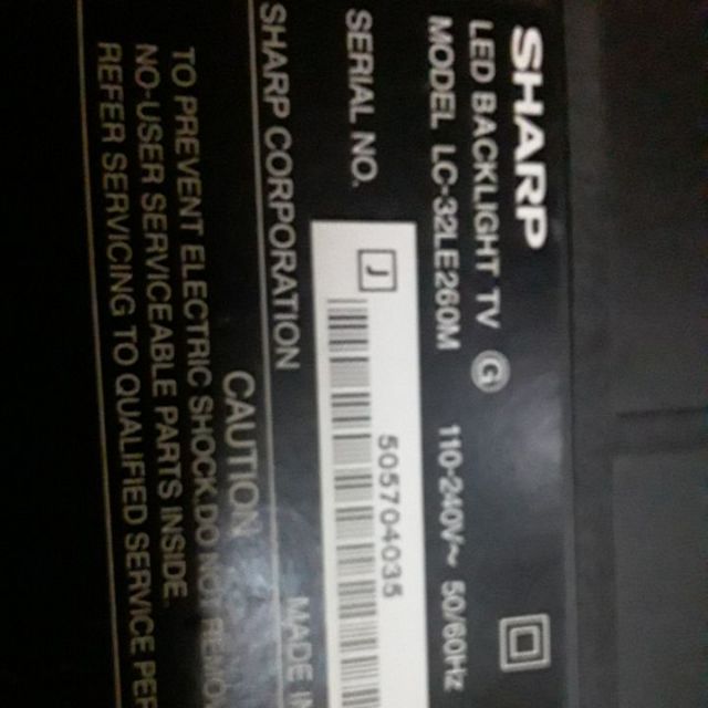 Sharp tv...LC32LE260M power board