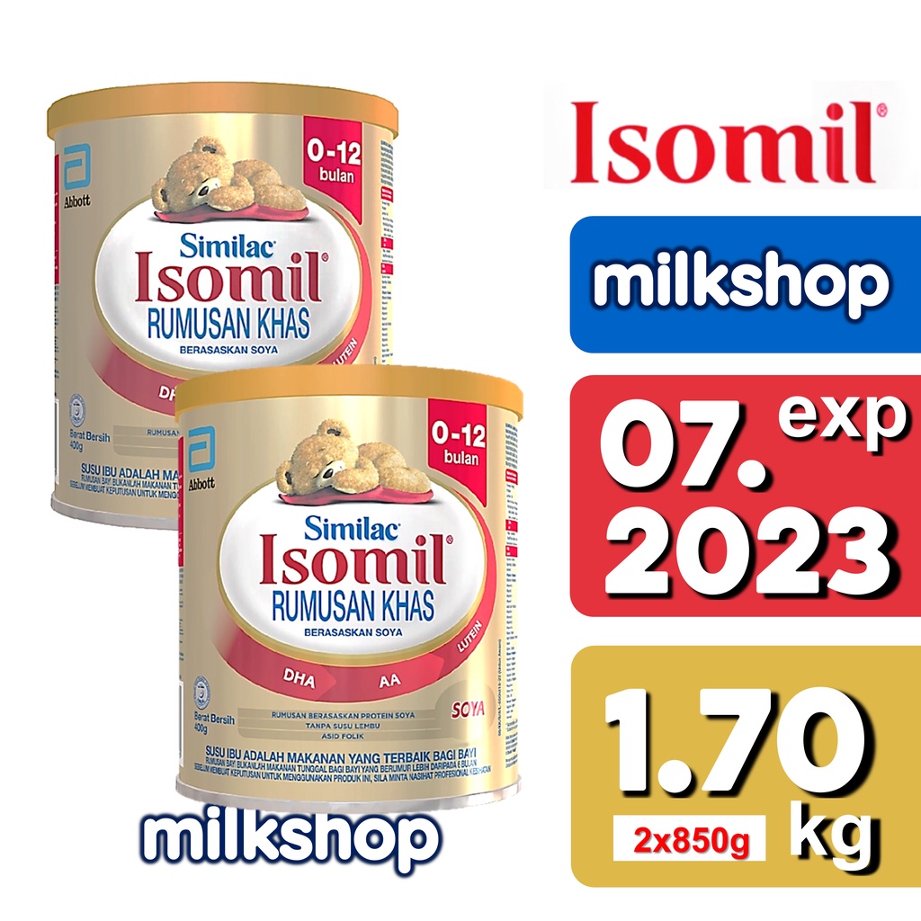Similac Isomil Soy Formula 1.7kg (850g x2) Abbott 012 Month Milk Soya