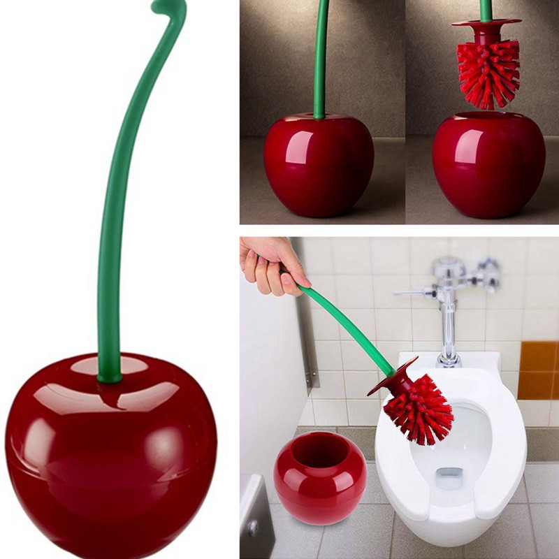 Cherry Toilet Brush Set Cherry Shape Lavatory Brush Toilet Brush & Holder  Set | Shopee Malaysia