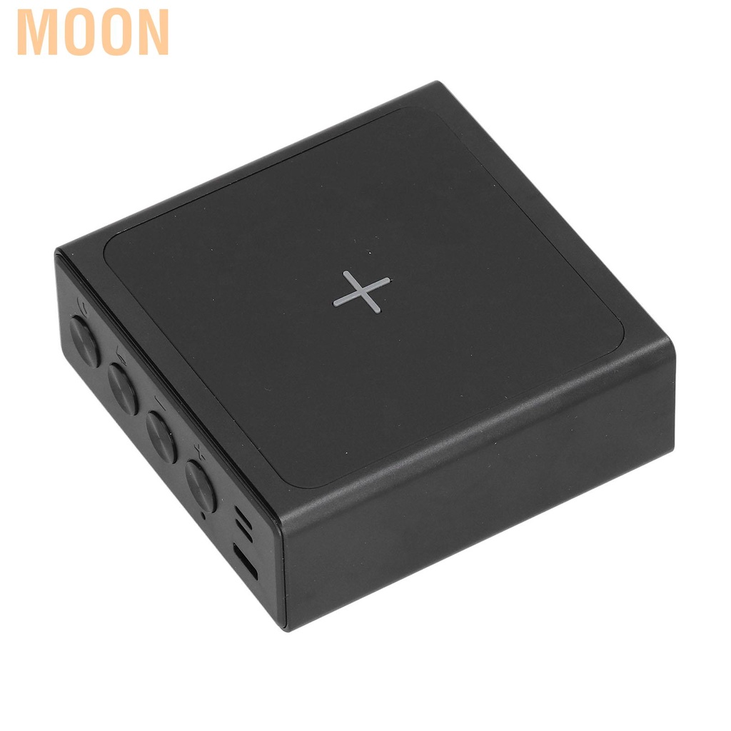 Moon Digital Alarm Clock 3 In1 LED Desktop with Wireless Charging USB Power Supply for Bedroom Bedside Office