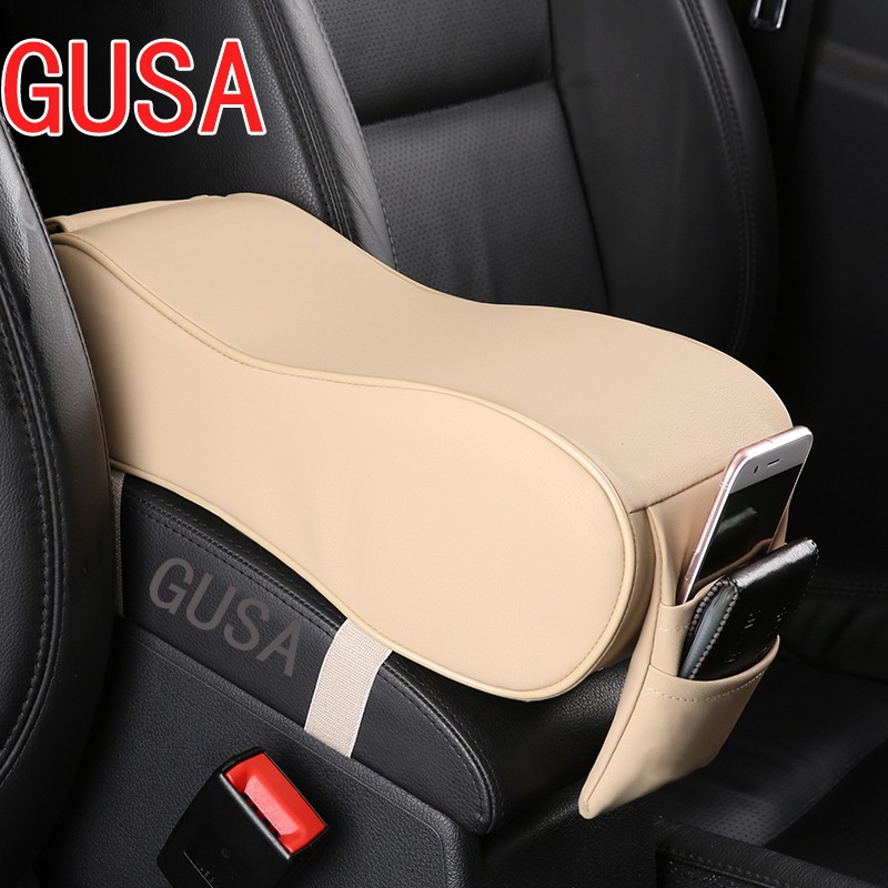 PU Car SUV Center Box Armrest Console Black Soft Pad Cushion Cover Durable Wear