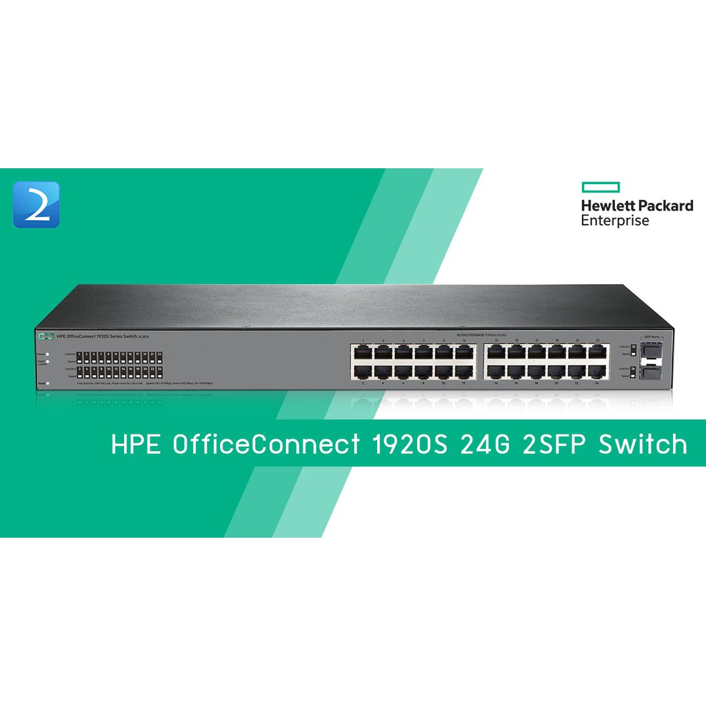 HPE JL381A: OFFICECONNECT 1920S 24G 2SFP 24 PORT 10/100/1000 MBPS C/W 2 SFP  SWITCH | Shopee Malaysia