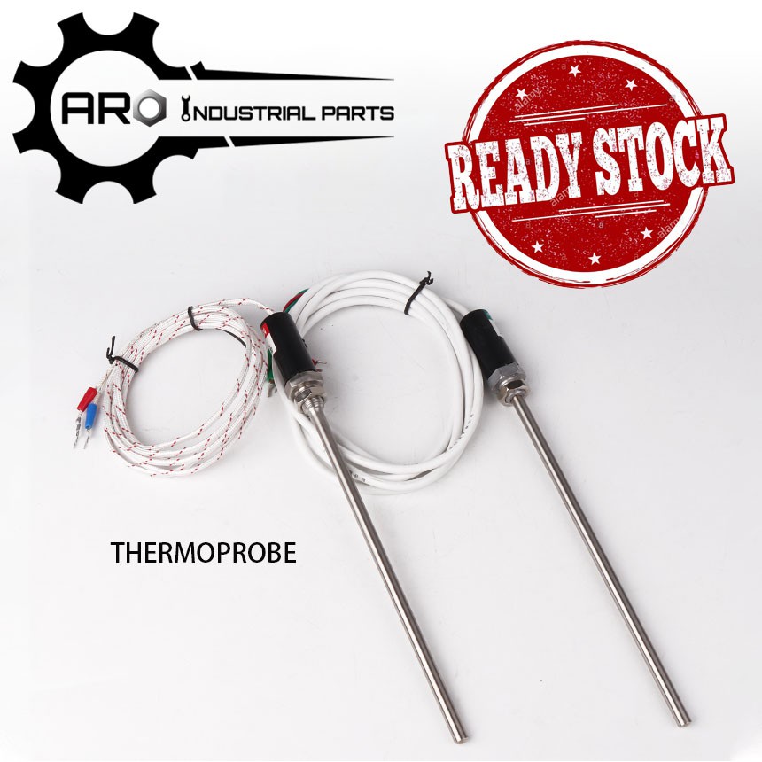 Capteur De Température Thermocouple Type K PT100 - Sonde 6mm, Fil 3.3ft, 0-600°C - Neuf Uxcell