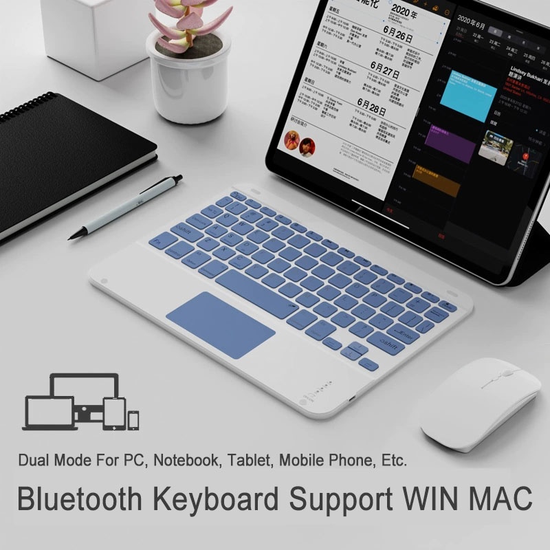 Universal Bluetooth Keyboard Mouse Wireless for iPad Tablet Mini Ultra-thin Keyboard and Mouse Lightweight Portable Thin