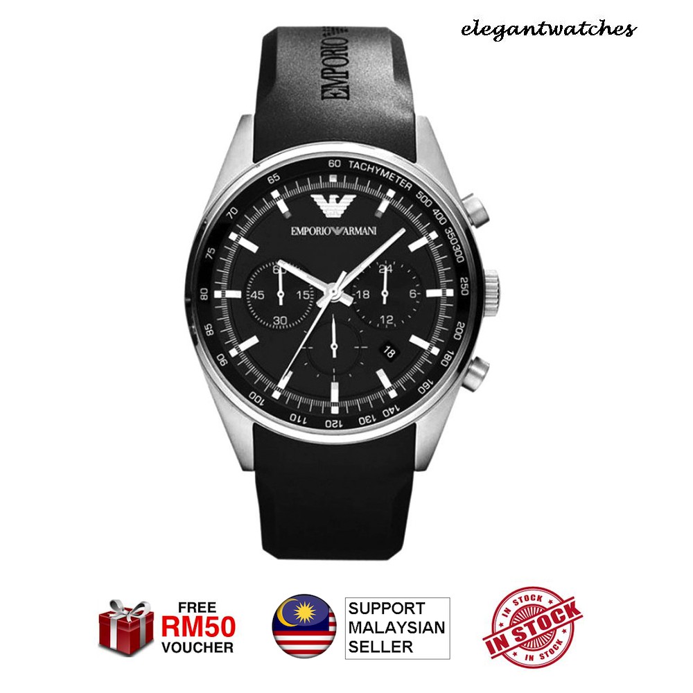 Genuine Emporio Armani Rubber Strap Watch AR5977 | Shopee Malaysia