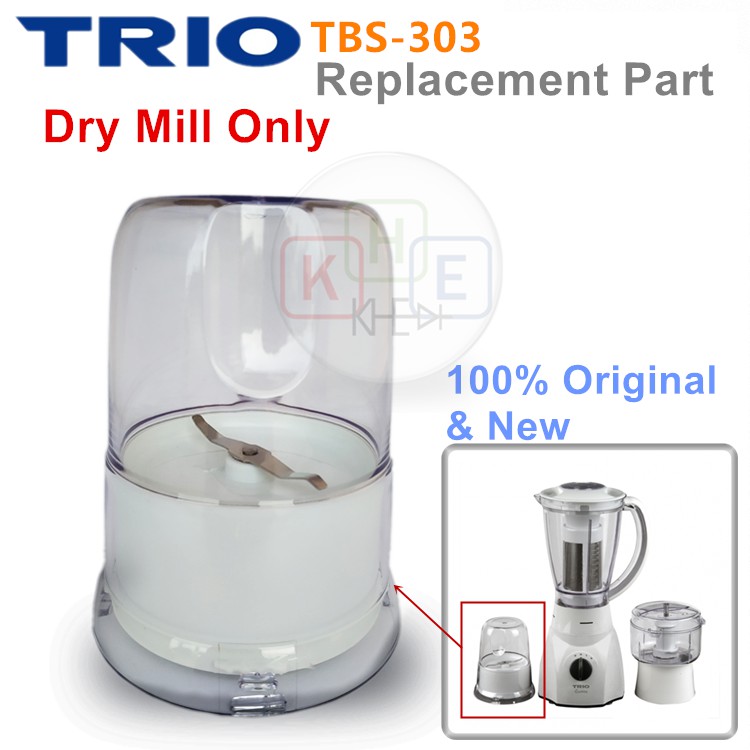 Trio 3in1 Blender TBS303 Dry Mill Jug Only - 100% Original