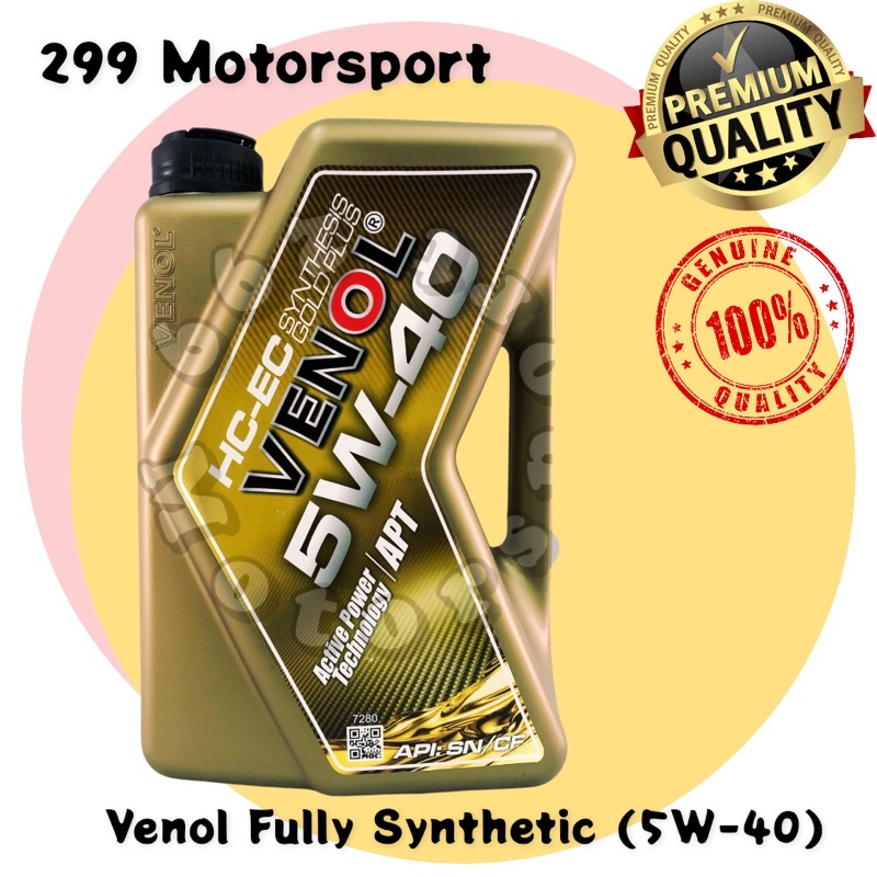 Venol Engine Oil Fully Synthetic (5w40) 4Liter Shopee Malaysia