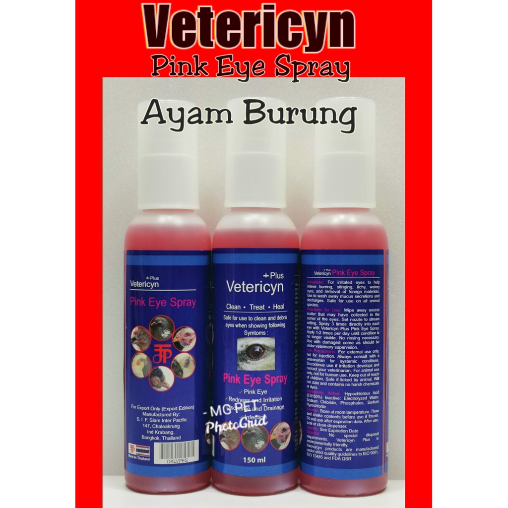 Buy Vetericyn Plus Pink Eye Spray Burung Ayam 150ml  SeeTracker 