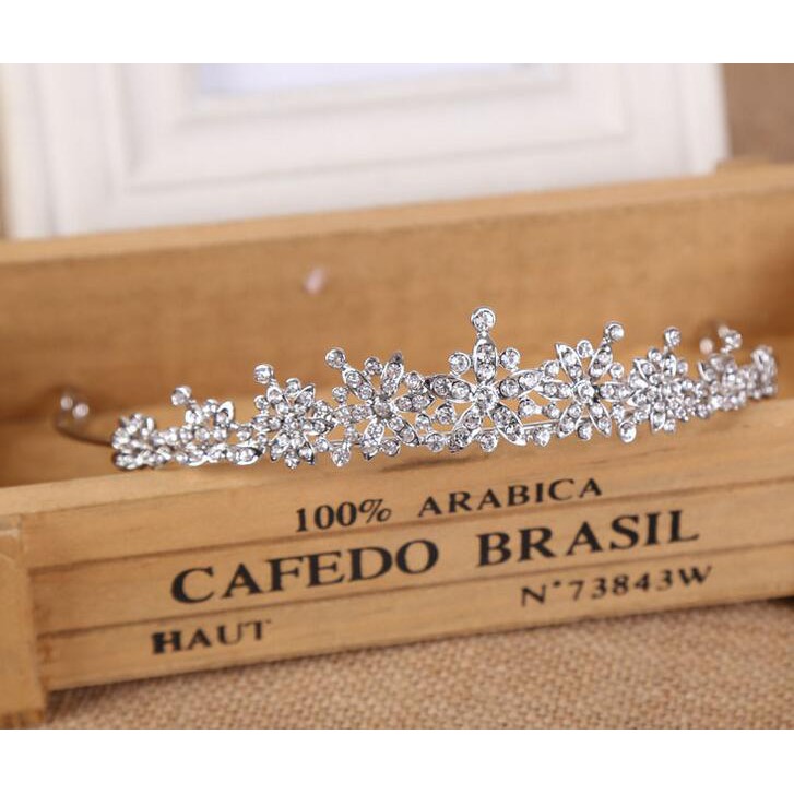 2023 New Ready Stock Wedding Bridal Tiara Crystal Crown for Women Prom Diadem Hair Accessories