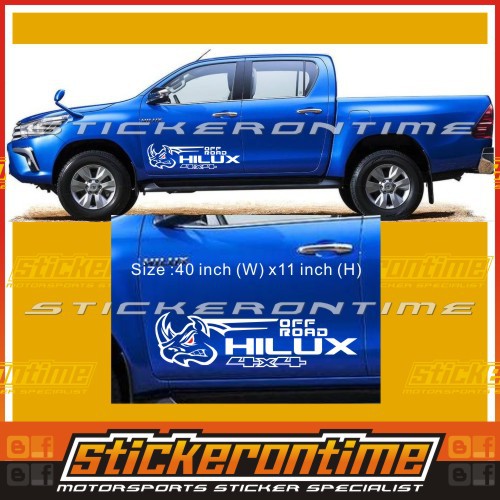 Toyota Hilux Car Body Rhino Sticker 4x4 Offroad Turbo 2 5 3 0