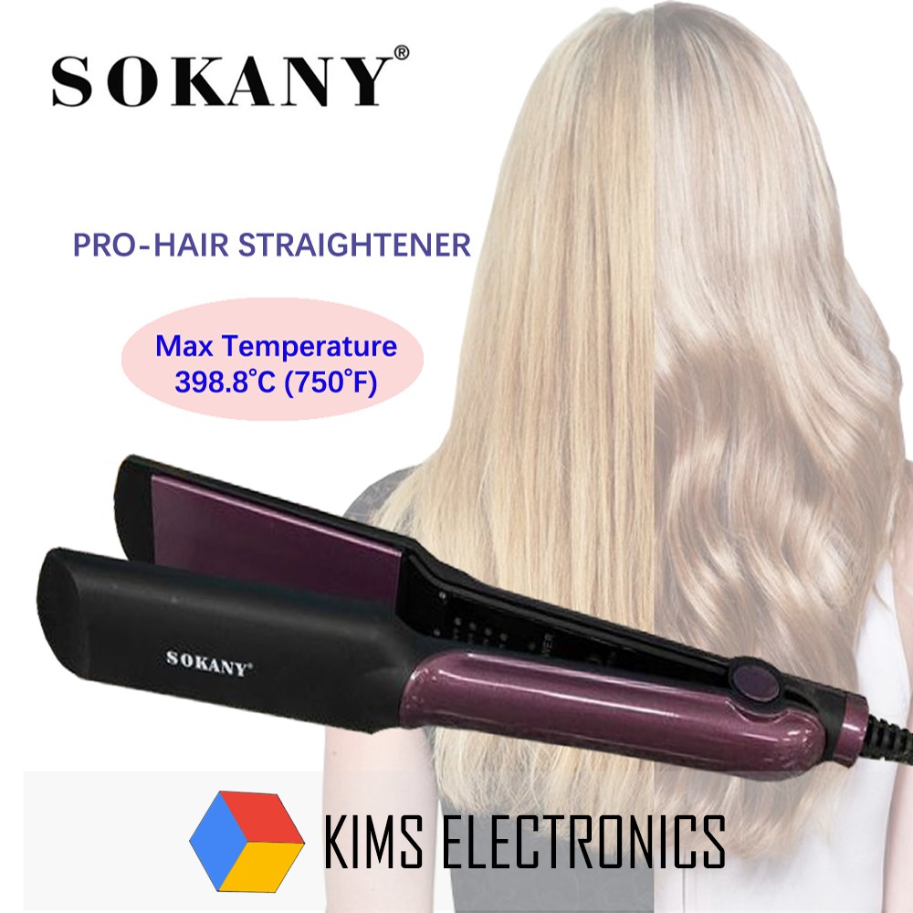 Sokany Sy6505 Pro Hair Straightener Ceramic Heating Plate Hair Straightener Styling Tools With Fast Warm Up Thermal Perf Shopee Malaysia