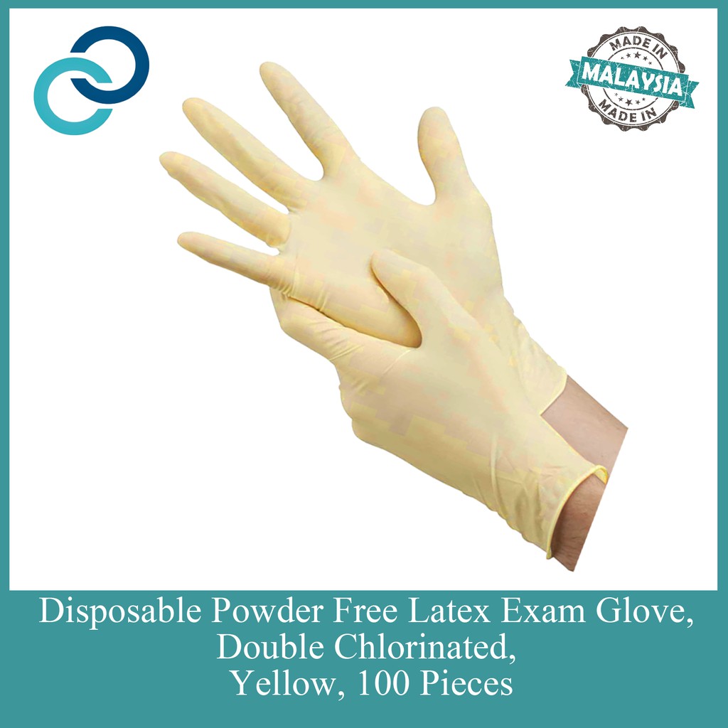 chlorinated latex gloves