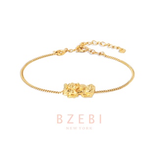 Image of BZEBI Gold PIXU Bracelet Lucky Charm Fashion Jewellry Emas 916 with Exclusive Box 198b