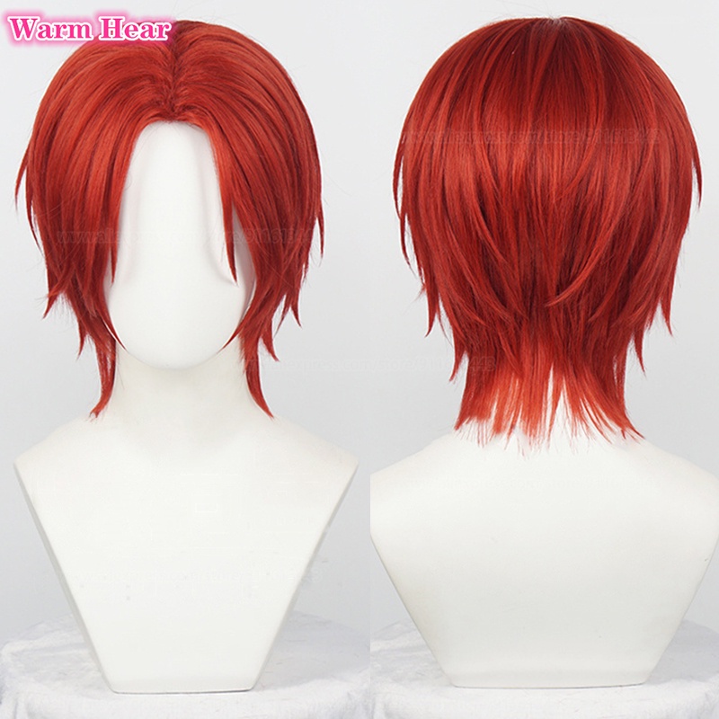 Misscoo Anime ONE PIECE Shanks Cosplay Wig Short Red Heat Resistant  Synthetic Hair | Shopee Malaysia