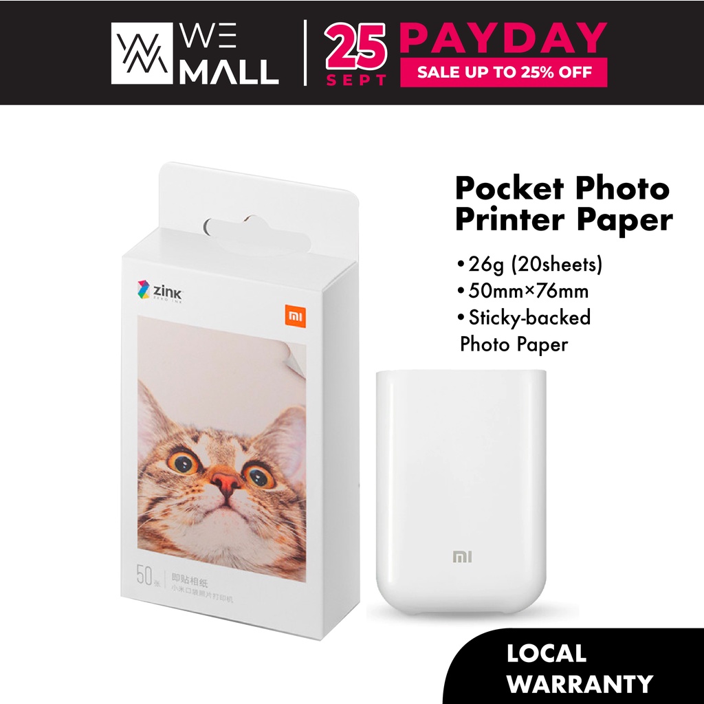 Xiaomi Pocket Photo Printer Paper (Mi Exclusive, Sticky-backed Photo ...