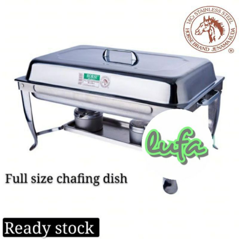 Full size chafing dish 18.0(Horse) buffet set catering  berkas lauk buffet tray  function food tray jamuan tray