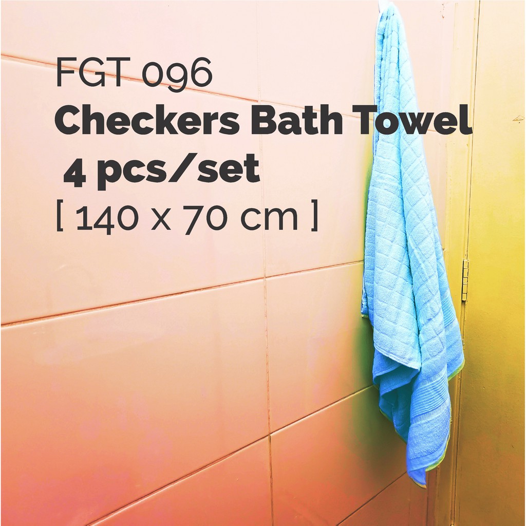AFGY FGT Checkers Bath Towel 140 x 70 cm (4 pcs)