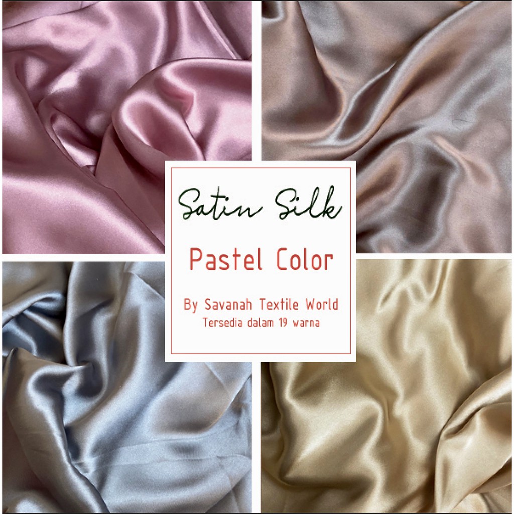 50 Meters Maxmara Satin Silk Fabric Shopee Malaysia