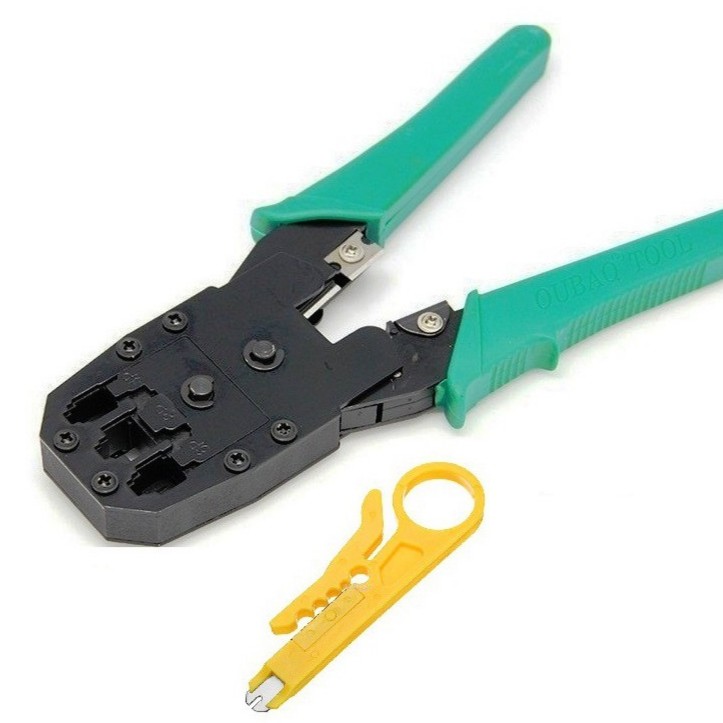 Network Crimping Tool for LAN RJ45 Cat 5 Cat 5e Cat 6 RJ11 (FOC ...