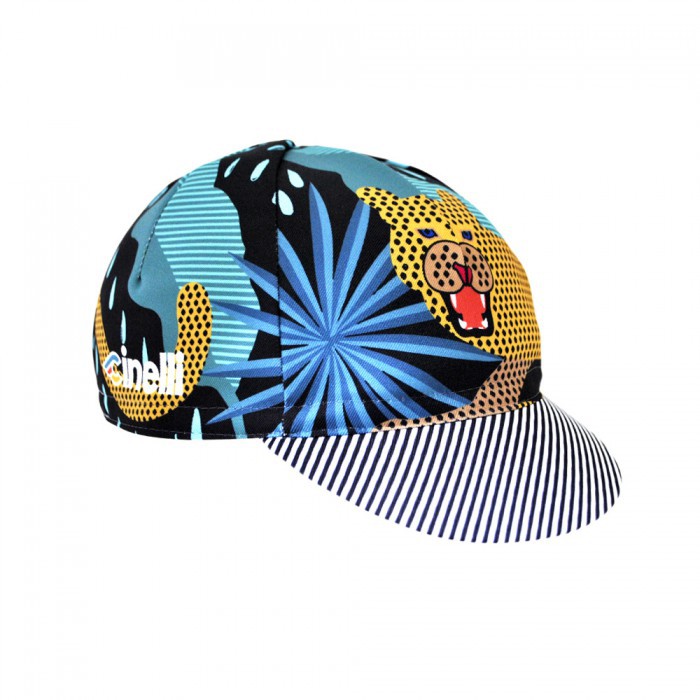 ARES Cycling Italy CINELLI SHARP TEETH Golden Leopard Small Hat Cloth