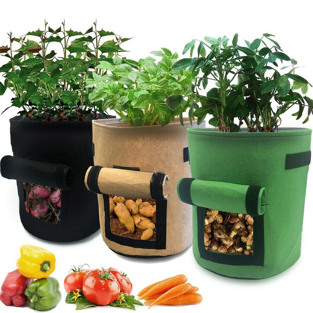 7 Gallon Vegetable Planting Bags Potato Grow Bag Garden Pot Planter 30x35cm Shopee Malaysia