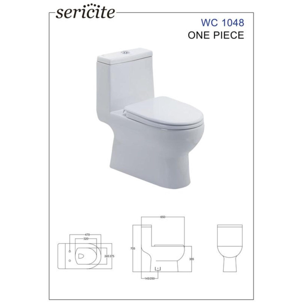 Brand Inno Sericite Wc1048 Washdown One Piece Wc Dual Flush 3 6 Liter White White S Trap 250mm 10 Or P Trap Shopee Malaysia