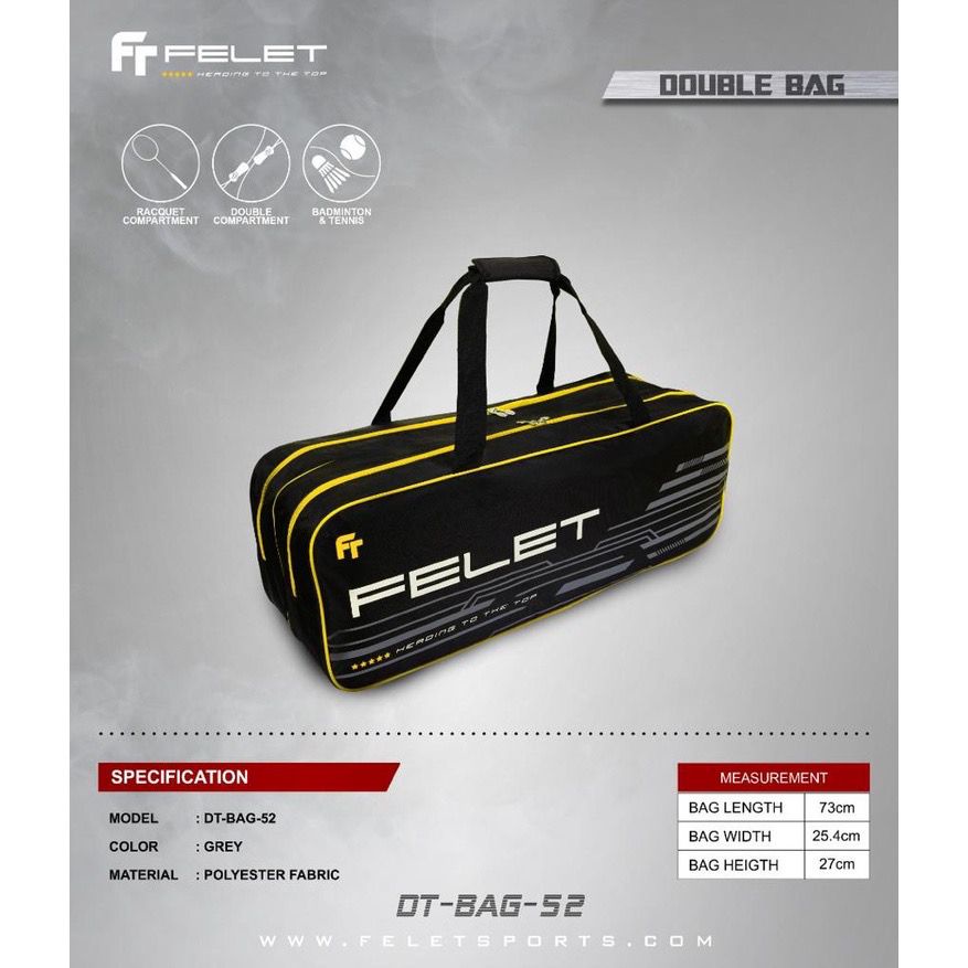 FELET DT52 BADMINTON RACKET BAG Shopee Malaysia