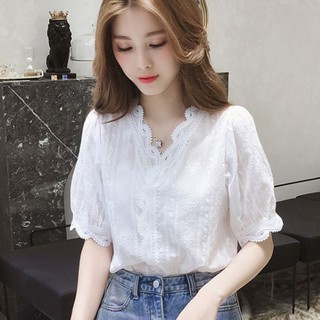 korean white blouse