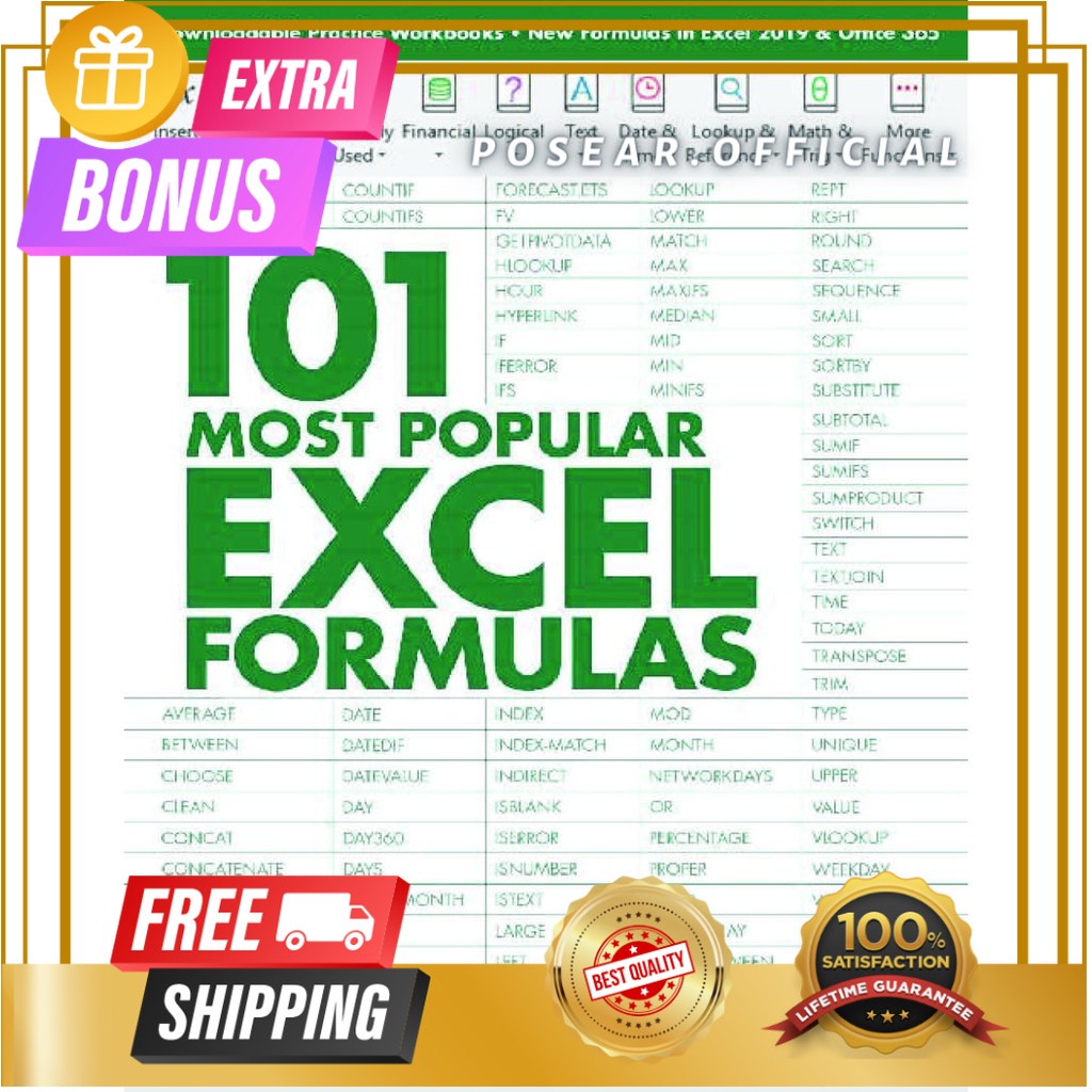 101 Most Popular Excel Formulas (Microsoft Excel ebook)