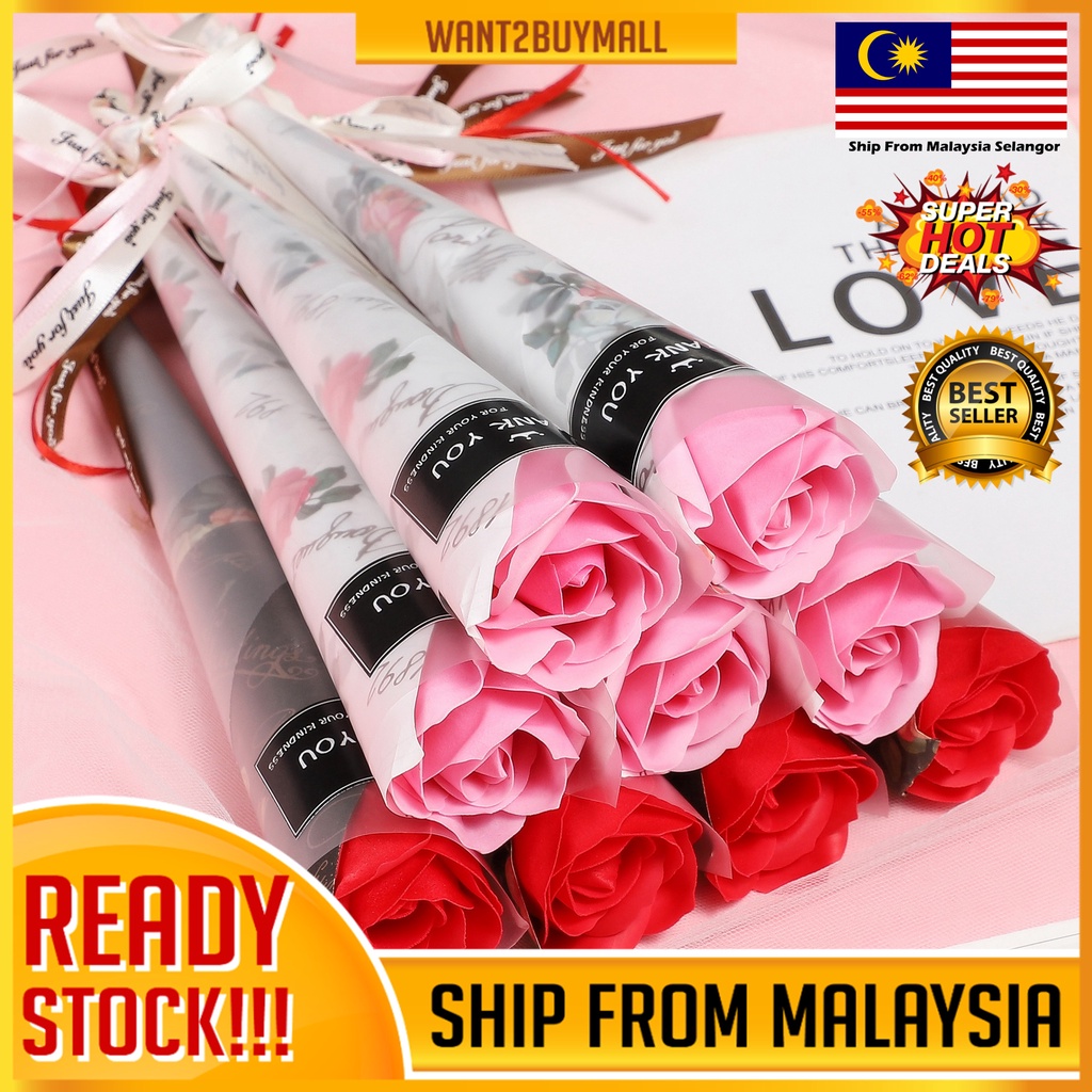 ?? ?HOT SALE? New Rose Soap Flower Cheap Affordable Mother's Day Gift Valentine's Day Rose Bouquet Gift Bunga Sabun