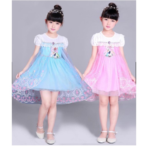 Gaun Princess Dress Elsa Frozen Sofia Baju Budak Clothing Frozen Costume