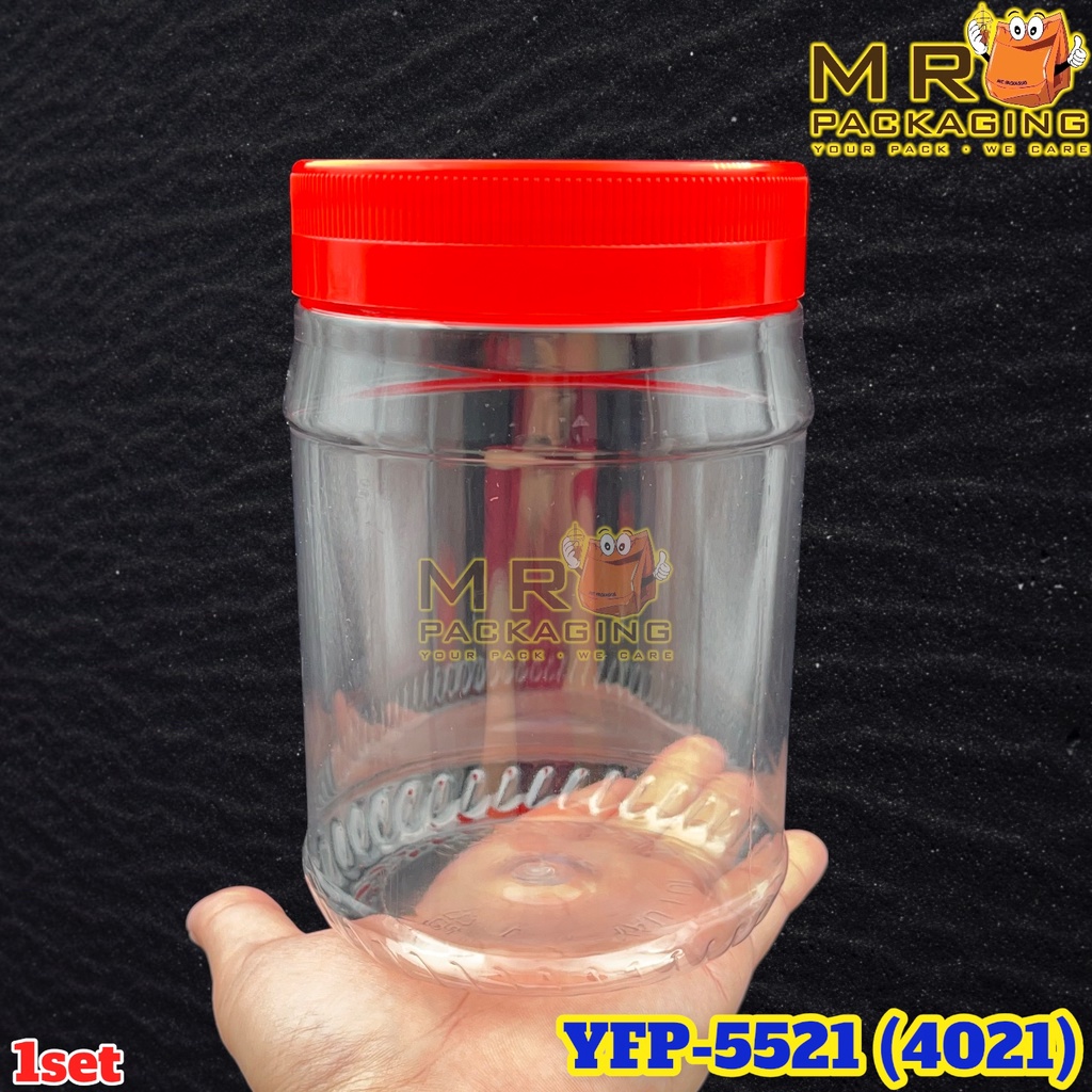 Balang Kuih Raya 1200ml PET Container [ 1set ] YFP 5521 Bekas Cookie ...
