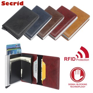 Secrid Auto Credit Card Holder Leather Rfid Blocking Small Metal Wallet Money Clip My - 