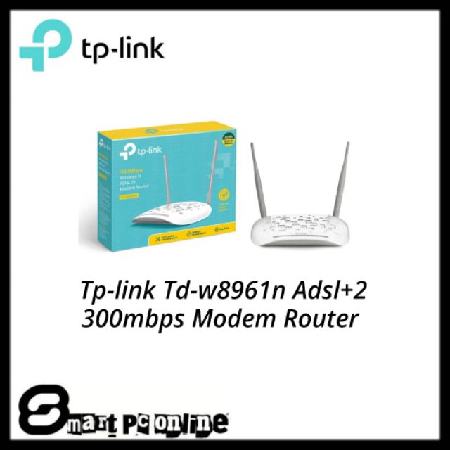 Tp Link Td W61n 300mbps Wireless N Adsl2 Modem Router Shopee Malaysia