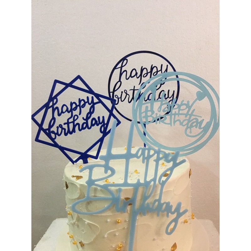 Details about   HAPPY BIRTHDAY BLUE COLOURFUL 7.5 INCH PRECUT EDIBLE CAKE TOPPER DECORATION 